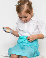 Mädchen - Rock Türkis Geblümt - Klüngelkram Indian Affairs